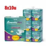 Pañal Adulto Comodity Plus Care Talla G Bolsón 8 Paquetes x 10 Unidades