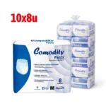 Pañal Tipo Calzón Comodity Talla M (Pants) Desechable Bolsón 10 Paquetes x 8 Unidades