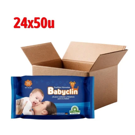 Toallas Húmedas Babyclin Caja 24 Paquetes x 50 Unidades